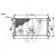 Радиатор охлаждения двигателя DIEDERICHS 2084205 H4L LY 8348402