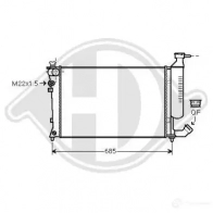 Радиатор охлаждения двигателя DIEDERICHS dcm1713 S61BL Z0 2096344