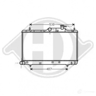 Радиатор охлаждения двигателя DIEDERICHS JE2 JR dcm3729 2098360