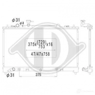 Радиатор охлаждения двигателя DIEDERICHS dcm2270 0VUY M 2096901