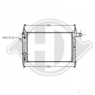 Радиатор охлаждения двигателя DIEDERICHS Y J22TDC dcm2588 2097219