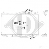 Радиатор охлаждения двигателя DIEDERICHS VHB 7IY 2096790 dcm2159