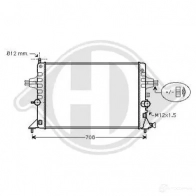 Радиатор охлаждения двигателя DIEDERICHS 8X6 NQ dcm2678 2097309
