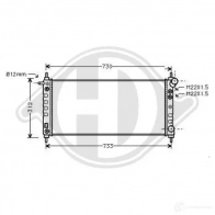 Радиатор охлаждения двигателя DIEDERICHS dcm2631 EWHQ W 2097262