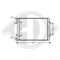 Радиатор охлаждения двигателя DIEDERICHS 2098090 VNO 7O dcm3459