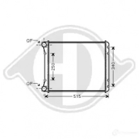 Радиатор охлаждения двигателя DIEDERICHS dcm1474 2096105 DSO FY