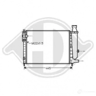 Радиатор охлаждения двигателя DIEDERICHS OZ1 TY5 dcm1659 2096290