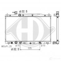 Радиатор охлаждения двигателя DIEDERICHS dcm2195 KLH AO8 2096826