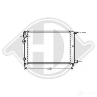 Радиатор охлаждения двигателя DIEDERICHS 2096307 dcm1676 X8WT A