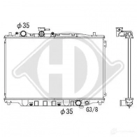 Радиатор охлаждения двигателя DIEDERICHS Z98 8VA 2096851 dcm2220