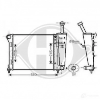 Радиатор охлаждения двигателя DIEDERICHS dcm2008 MH5L1U T 2096639