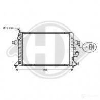 Радиатор охлаждения двигателя DIEDERICHS M L42W 8180550 Opel Astra (G) 2 Хэтчбек 1.7 DTI 16V (F08. F48) 75 л.с. 2000 – 2005