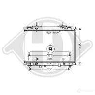 Радиатор охлаждения двигателя DIEDERICHS 6X7 9RA 2098400 dcm3769