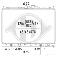 Радиатор охлаждения двигателя DIEDERICHS dcm2526 Y6 7VCQP 2097157