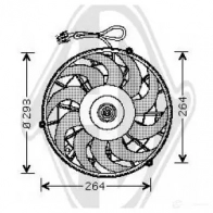 Крыльчатка кондиционера DIEDERICHS JI8V YXL 2095363 dcl1022