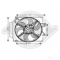 Вентилятор радиатора DIEDERICHS dcl1129 2095471 0IX1 3OU