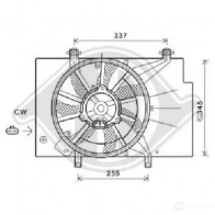 Вентилятор радиатора DIEDERICHS 2095450 2 S4DXZ dcl1108