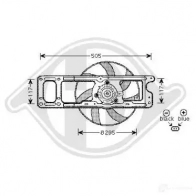 Вентилятор радиатора DIEDERICHS 2095528 dcl1184 0SM SU