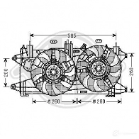 Вентилятор радиатора DIEDERICHS 3485101 Fiat Doblo (119, 223) 1 Минивэн 1.9 D Multijet 120 л.с. 2005 – 2025 78M 05Z