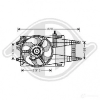 Вентилятор радиатора DIEDERICHS dcl1084 9 FW5RMR 2095425