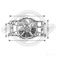 Вентилятор радиатора DIEDERICHS F 8H6HU dcl1189 2095533