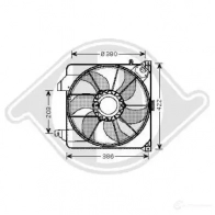 Вентилятор радиатора DIEDERICHS 2095468 ZH19QZ W dcl1126