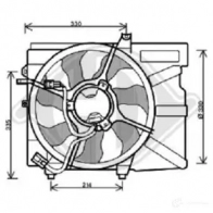 Вентилятор радиатора DIEDERICHS 6805201 FMA UGT 2079551