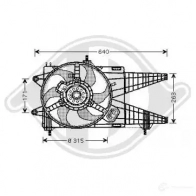 Вентилятор радиатора DIEDERICHS 2095424 dcl1083 WHTT 12U