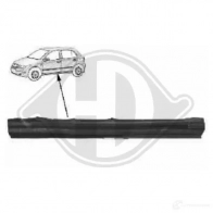 Порог DIEDERICHS Skoda Fabia (6Y2) 1 Хэтчбек 2.0 116 л.с. 1999 – 2008 9690041 D KTH1