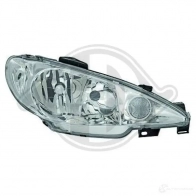 Фара DIEDERICHS Peugeot 206 1 (2AC) Хэтчбек 1.4 HDi eco 70 68 л.с. 2001 – 2024 4225983 D65 QED