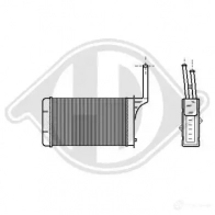 Радиатор печки, теплообменник DIEDERICHS Y 29WB 2095807 dcm1175