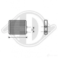 Радиатор печки, теплообменник DIEDERICHS N9RP R 2095801 dcm1169