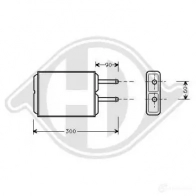 Радиатор печки, теплообменник DIEDERICHS 2095746 dcm1114 M8O 6NTT