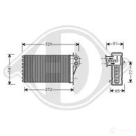 Радиатор печки, теплообменник DIEDERICHS G27XJ AI 2095814 dcm1182