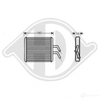 Радиатор печки, теплообменник DIEDERICHS dcm1309 UW 19L 2095941