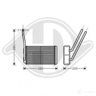 Радиатор печки, теплообменник DIEDERICHS dcm1016 2095648 YXI09 UJ