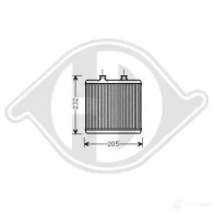 Радиатор печки, теплообменник DIEDERICHS 6JL3 AN 2095780 dcm1148