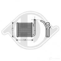 Радиатор печки, теплообменник DIEDERICHS FVVX K 2095925 dcm1293