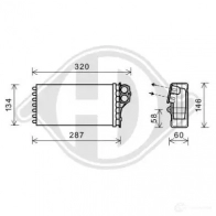 Радиатор печки, теплообменник DIEDERICHS 2095691 dcm1059 FU7TPT 6