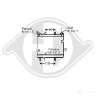 Масляный радиатор двигателя DIEDERICHS 2098488 dco1000 N33V 4