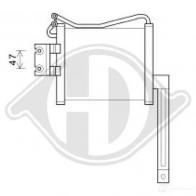 Масляный радиатор двигателя DIEDERICHS ZM 1Y44 dco1091 2098580