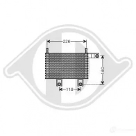 Масляный радиатор двигателя DIEDERICHS Q7ZI TFJ 2098575 dco1086