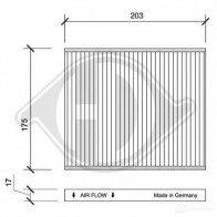 Салонный фильтр DIEDERICHS A WV1T 2094323 dci0108