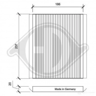 Салонный фильтр DIEDERICHS 2094375 dci0171 7Z65 1