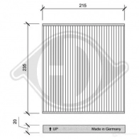 Салонный фильтр DIEDERICHS O 3H5K dci0138 2094350