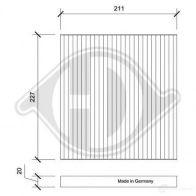 Салонный фильтр DIEDERICHS D 4J82R 2094420 dci0229
