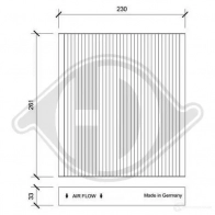 Салонный фильтр DIEDERICHS G ZU0OJ dci0219 2094411