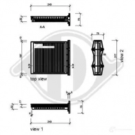 Салонный фильтр DIEDERICHS 2094467 dci0827 9OHC X