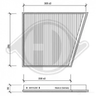 Салонный фильтр DIEDERICHS I1X P4FB 2094333 dci0119