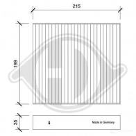 Салонный фильтр DIEDERICHS S53QT W 2094428 dci0243